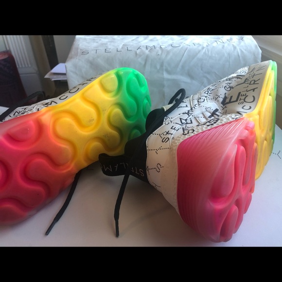 STELLA McCARTNEY Faux Leather Eclypse Monogram Sneaker, Logo Print - Picture 5 of 9